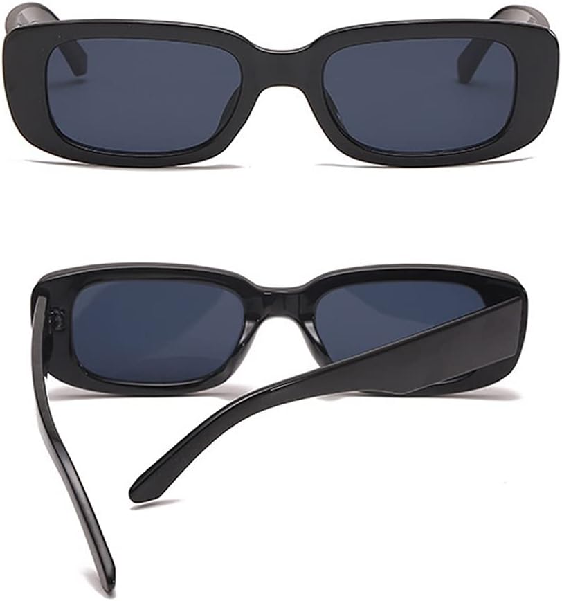 kuou 2 Pieces Square Rectangle Sunglasses, Fashion Retro Glasses, UV 400 Protection Driving Eyewear for Women Men 3 41wgCd3XApS. AC SL1002