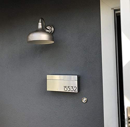 Vsons Modern Design Mailbox, Personalized , Engraved Stainless Steel, Wall-Mount Mailbox Vsons Design Louis S #TOP6