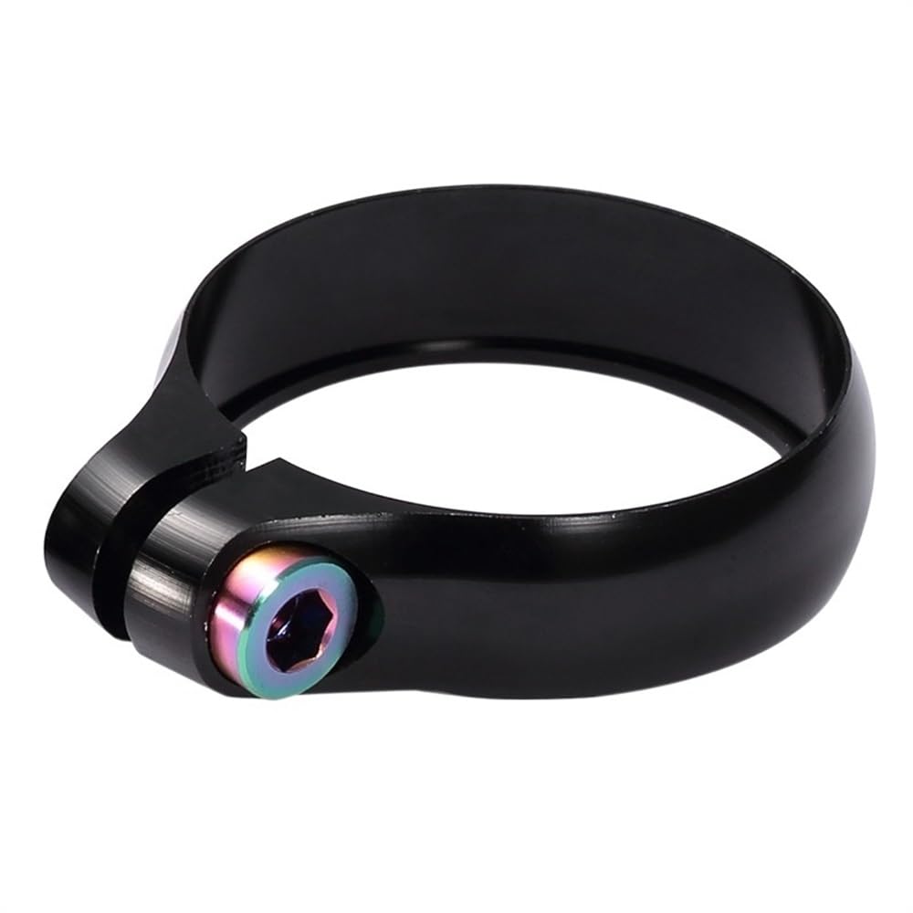 Bike Seat Clamp Super Light Bike Bicycle Seat Post Clamp CNC Aluminum Alloy Cycling Saddle for 27.2/30.8/31.6mm Seatpost(Black 34.9mm)