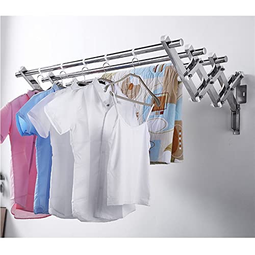 Étendoir mural télescopique et cintre de rangement pour linge - 7