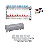 Heizkreisverteiler PREMIUM für Fußbodenheizung 9 Heizkreise Komplettset Verteiler, Kugelhahn, Stellantrieb, Anschlussleiste