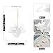 D.Rosse Boho Rose Petal Dangle Resin Earrings - Long Drop Acrylic Tiered Flower Earrings - Statement Exaggerated Floral Tassel Earrings for Women and Girls (White)