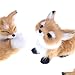 GUDVES Simulation Brown Fox Toy Furs Squatting Model Home Decoration Animals World Collectible Gift for Animal Lovers (Fox Toy)