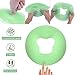 OULIGET Silicone Face Massage Pillow,SPA Beauty Face Relax Headrest,Salon Skin Care Soft Overlay Travel Head Support,Green