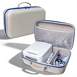 Vernebler-Tragetasche Hartschale für Om-ron NE-C900 NE-C28C900N, tragbare Zerstäuber-Aufbewahrungsbox mit beweglichen Trennwänden, wasserdicht für EVA-Reise-Organizer-Tasche (GC-1036 weiß)