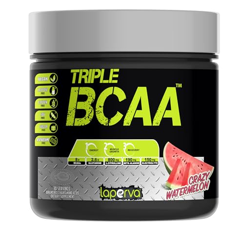 Laperva Triple BCAA - 30 Servings - Pure Branched Chain Amino Acid Zero Fat Zero Carbs and Zero Sugar BCAA Amino Acid (30 servings Crazy Watermelon)
