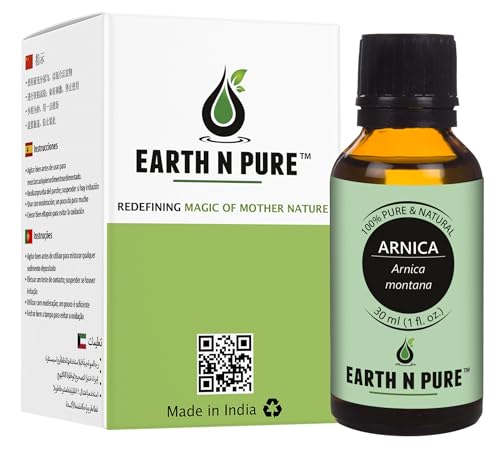 Image of Earth N Pure Arnica Montana Oil Cold Pressed, Natural and Therapeutic Grade for Hair 30 ml