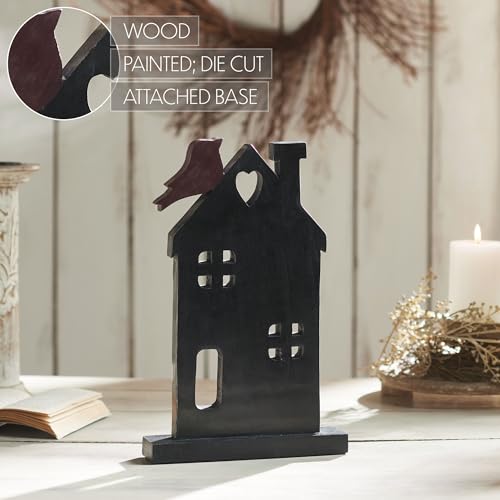 VHC-Brands-Spring-in-Bloom-Wooden-Prim-House-wBird-On-Roof-14x9x2 VHC Brands Spring in Bloom Wooden Prim House wBird On Roof 14x9x2
