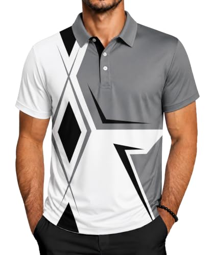 Image of ZITY Golf Polo Shirts for Men Short Sleeve UPF 50+ Athletic Tennis T-Shirt