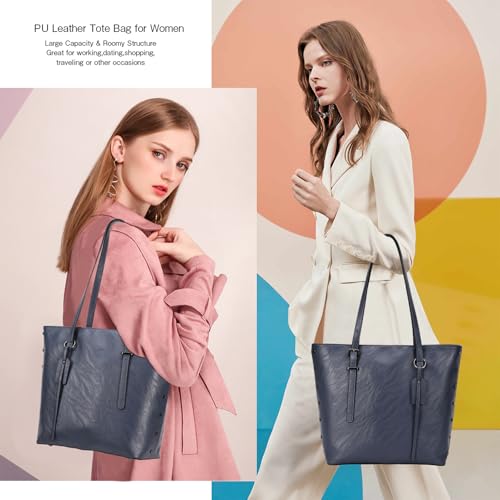 Image of KL928 Handbag for Women Tote Bag PU Leather Large Shoulder Bag Top Handle Satchel Purses 2Pcs Set
