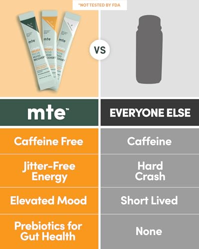 Image of MTE Caffeine-Free Energy Drink Powder with Paraxanthine - Clean Energy for Focus, Mood & Productivity | 24 Energy Drink Packets