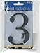 Distinctions 843143 Black Flush-Mount 4-Inch House Number 3
