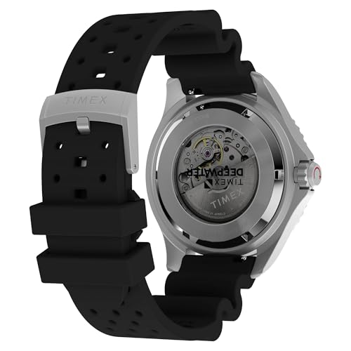 Image of TIMEX Deep Water Meridian Black Round Dial Mechanical Automatic Men's Watch - TW2Y40000UJ