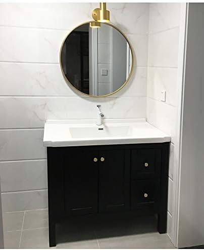 Miniatura 7 de YANGQIHOME Pack of 10, Gold Brass Cabinet Knobs, 1.1 inch Diameter, Brushed Dresser Drawer Knobs Pull Handle for Bath Kitchen Cabinetry (Round)