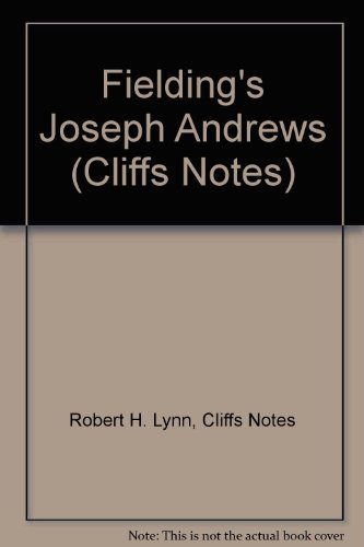 Fielding's Joseph Andrews (Cliffs Notes) 0822006812 Book Cover