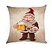 Produktbild Dream Room Kissenbezug Weihnachten 45x45 cm Kissenbezüge Baumwolle Leinen Weihnachtsmann Drucken Kissen Weihnachten Sofa Kissenbezüge Auto Home Taille Sofakissenbezug