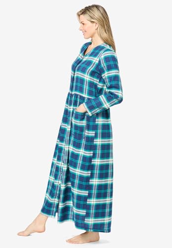 Only Necessities Plus Size Flannel Plaid Lounger3