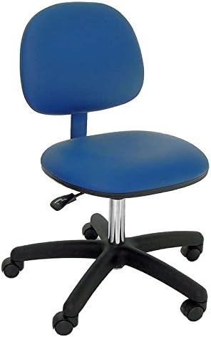 ESD-Safe Adjustable 17-22" Vinyl Chair with Nylon Base and Casters