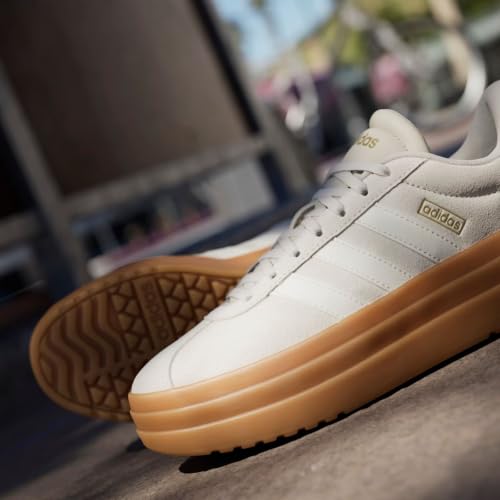 Image of adidas Womens Vl Court Bold Lace Up Sneakers Shoes Casual - Pink