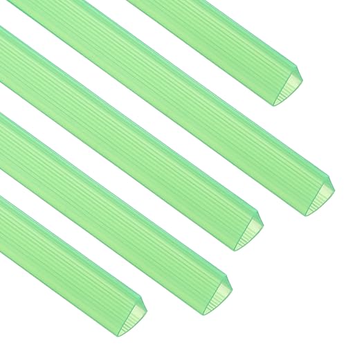 PATIKIL 20Pcs Binding Bars, 13x15mm Binding Bars Slide Grip 120 Sheets Capacity A4 Size Report Binder Presentation Binder for Study Office Report Cover Resume, Transparent Green