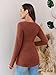 Womens Maternity Tops Long Sleeve Pregnancy Tops Casual V Neck Ribbed Knit Front Wrap Pregnant Blouses Brick Red XL