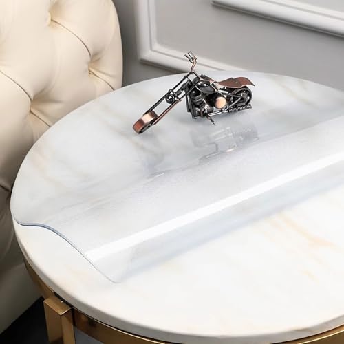 Nappe ronde transparente imperméable et facile à nettoyer