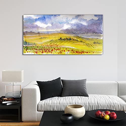 Tableau acrylique 120x60 paysage Toscane pour mur vide salon - 3