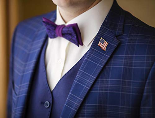 TONOS Exquisite American Flag Lapel Pin - Stars and Stripes USA Flag (50pc)