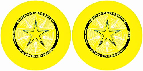 Discraft Ultrastar 175 Gram Sportdisc, Yellow (Pack of 2)