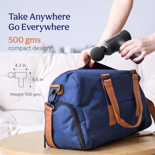 Image of CARESMITH Charge Go Massage Gun | Body Massager for Pain Relief | Massage Gun for Back Leg & Full Body | 4 Specialized Heads For Full Body Pain Relief