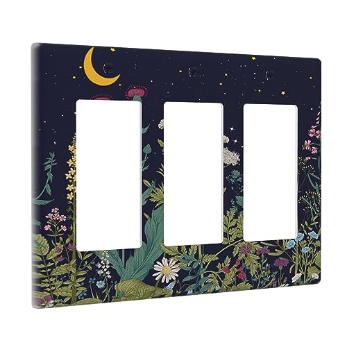Placa frontal decorativa de interruptor triple para tapar manchas 3