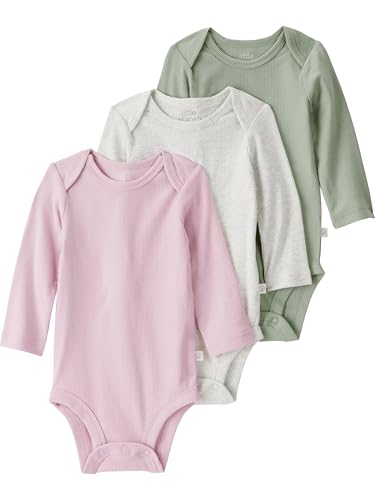 little planet by carter's baby-girls 3-pack Long Sleeve Bodysuits Made With Organic Cotton