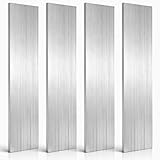 Tlence 4 Pack Aluminum Flat Bars, 1/4' Thickness x 3' Width x 12' Length Aluminums Plate Sheet, 6061 General Purpose Aluminum Rectangular Strip, Square Solid Extruded Metal Slats Mill Stock