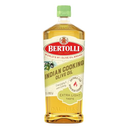 Image of Bertolli Indian Cooking Olive Oil 1L | 75% MUFA | Extra Light Taste, Suitable for High Heat Cooking, Frying & Roasting | World's No. 1 Olive Oil Brand