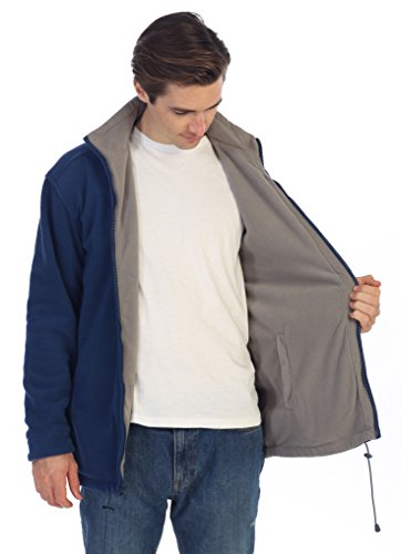 Gioberti Mens Zip Up Reversible Polar Fleece Heavy Jacket3