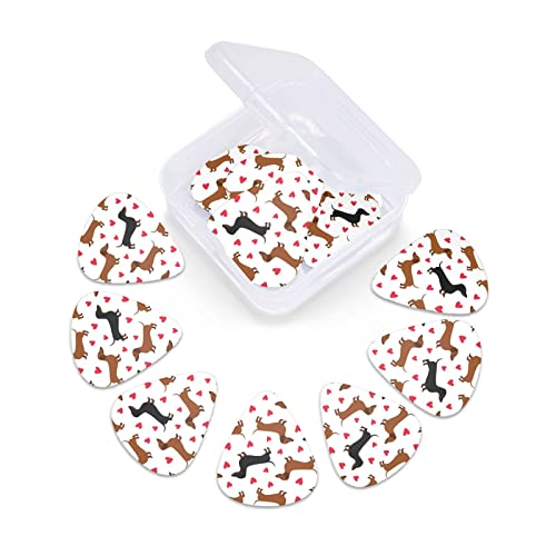 Lot de 12 médiators en forme de teckel romantique pour guitare électrique et basse dans une boîte - Les Beatles, Paul McCartney, John Lennon, RIngo Starr, George Harrison Lot de 12 médiators en forme de teckel romantique pour guitare électrique et basse dans une boîte – Image 7
