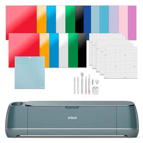 Cricut Maker 4 Kit Esencial de 4 Artículos 56x18,3x15,8cm Plotter de Corte para Manualidades y Trabajos Creativo de Corte