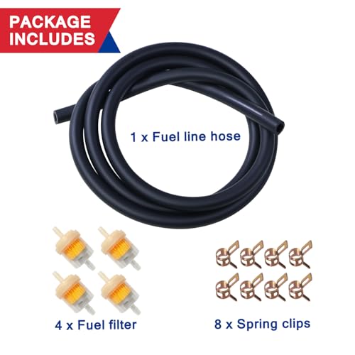 Image of Dirt Bike Gas Fuel Line Hose Fuel Filter for 50cc 110cc 125cc TaoTao Coolster Apollo GY6 Motorcycle Pit Bike Motocross Pocket Bike Chinese Atv Four Wheeler Moped Scooter Quad Go Kart Parts Black