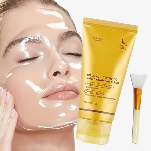 Metiplou kojic Acid Turmeric Night Wrapping Hydration Mask Brightens & Defends Against Skin, Improves Skin Texture Glowing Skin