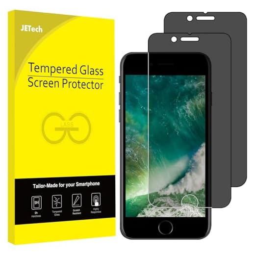 JETech Privacy Screen Protector for iPhone 8 Plus and iPhone 7 Plus, Anti-Spy Tempered Glass Film, 2-Pack