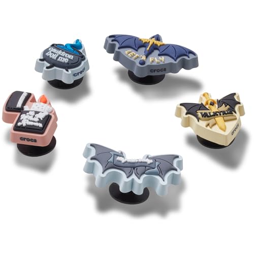 Image of Crocs Jibbitz Flowers Shoe Charm Packs, Dark Magic, 5-Pack