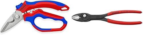 KNIPEX Tools 95 05 20 US - Tijeras angulares para electricistas, 6-14 pulgadas y alicates TwinGrip