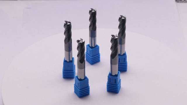 Image of 4 Flute Solid Carbide Square End Mill Set(5Pcs, 5 /16 inch), AlTiN Coated | 35 Helix, 5 /16 inch Cutting Dia, 5 /16 inch Shank Dia, 13 /16 inch LOC, 2-1 /2 inch OAL For Milling Alloy Steel, Hardened Steel, Iron, Copper