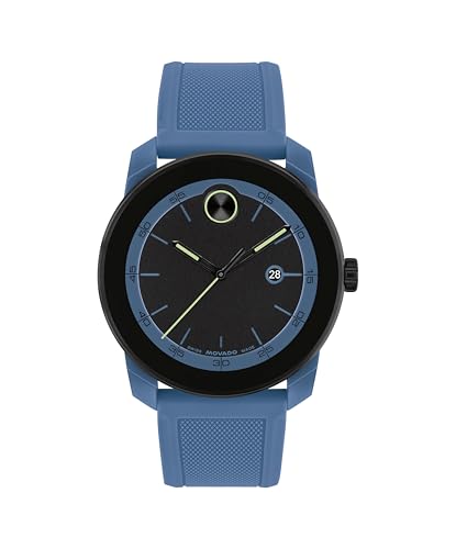 Movado Bold Men's Watch - Swiss Quartz, Silicone Strap - Modern, Sporty Luxury Fashion Timepiece for Him - 42mm