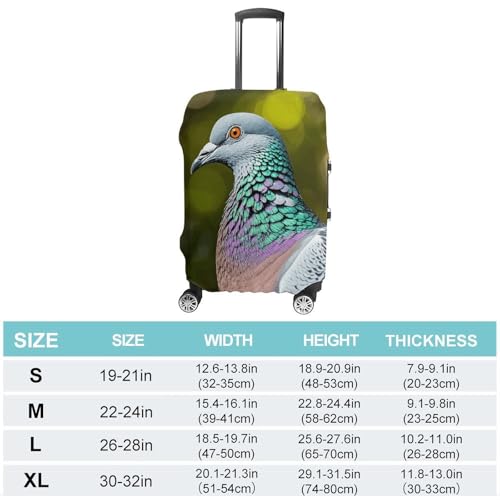 Carry on Luggage Cover Grey Pigeon Suitcase Covers for Luggages Tsa Approved Travel Luggage Sleeve Protector Elastic Suitcase Protector Anti-Scratch Washable Fits 19-30 Inch Case -L2