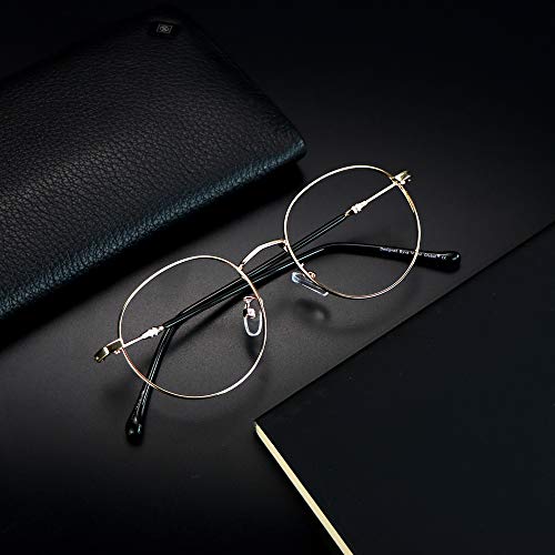 Image of VisionGlobal Blue Light Blocking Glasses for Women Men, Computer Reading, TV Glasses, Stylish Oval Frame
