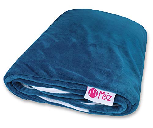 Image of Meiz Full Body Pregnancy Pillow Cover - Pregnancy Pillow Case - Soft Velvet Maternity Body Pillow Replacement Cover - Fit 65 inch x 31 inch Pillow - King Size (Blue)