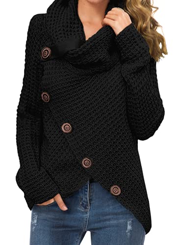GRECERELLE Chunky Knit Cowl Neck Sweaters for Women Fall Winter Sweater - image 1