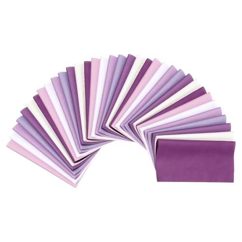 Tissu en coton PATIKIL pour couture et patchwork créatif à la maison lot de 35 coupons violets