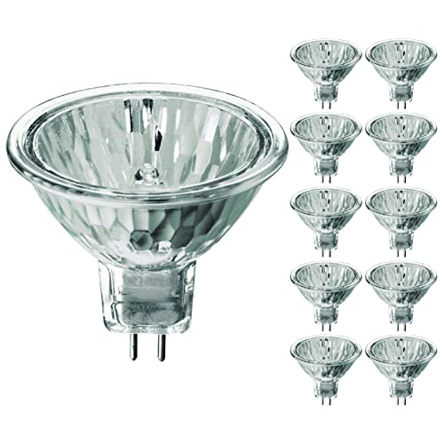 (Pack Of 10) 20MR11/FL - FTD-20 Watt - Flood- 12V - MR11 - GU4 2-Pin Base - Light Bulb With Lens - 20W MR11